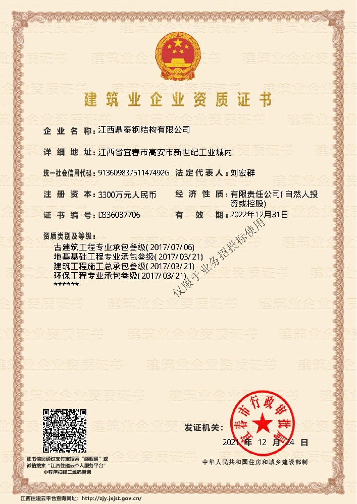 资质增项